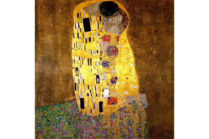The Kiss - Gustav Klimt Colourful Monivärinen/Keltainend/Rus - 120x60 cm - Sisustustuotteet - Taulu & taide - Juliste - Piirros juliste