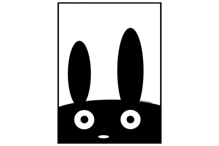 The Mascot Bunny Kuvitius Valkoinen/Musta - 40x50 cm - Sisustustuotteet - Lastenhuoneen sisustus - Lasten seinäkoristeet - Lastenhuoneen julisteet