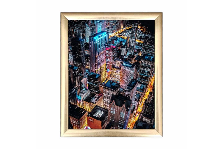 Taulu City kehyksellä Monivärinen - 23,5x28,5 cm - Sisustustuotteet - Taulut & taide