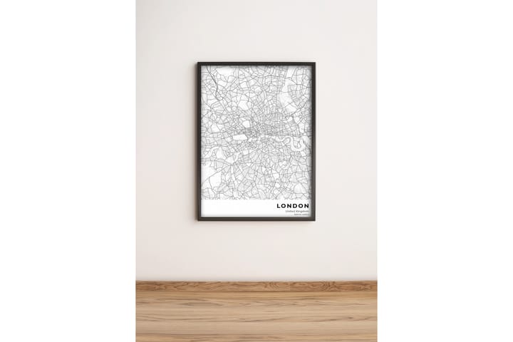 Taulu City kehyksellä Monivärinen - 36x51 cm - Sisustustuotteet - Taulu & taide