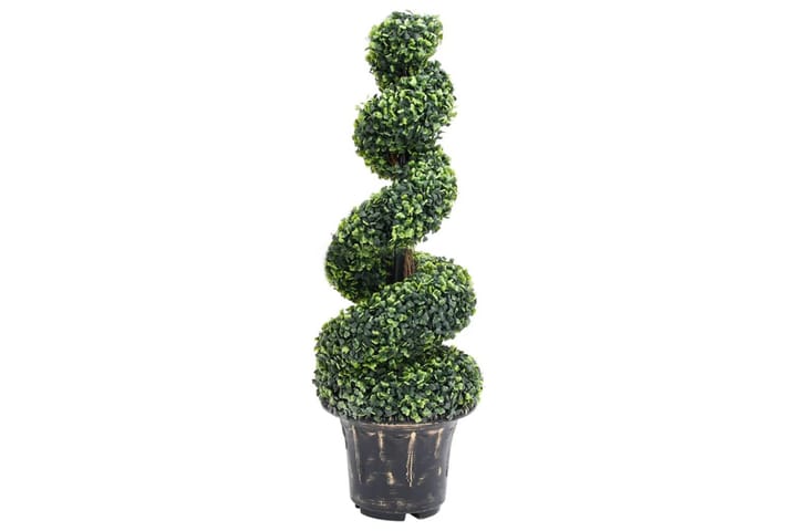 Tekokasvi puksipuuspiraali ruukulla vihreä 100 cm - Vihreä - Sisustustuotteet - Tekokasvit