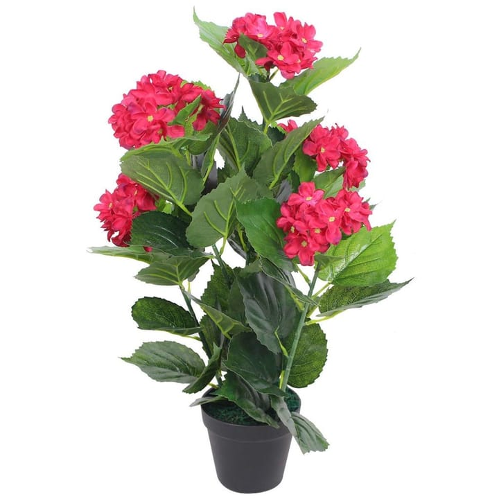 Tekokukka ruukulla hortensia 60 cm punainen - Monivärinen - Sisustustuotteet - Tekokasvit