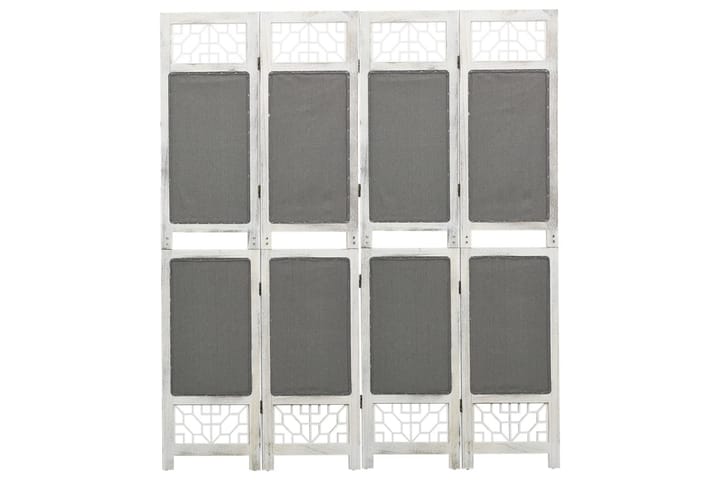338555 4-Panel Room Divider Grey 140x165 cm Fabric - Harmaa - Sisustustuotteet - Tilanjakajat & sermit