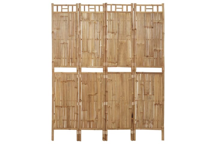 4-paneelinen tilanjakaja bambu 160x180 cm - Ruskea - Sisustustuotteet - Tilanjakajat & sermit