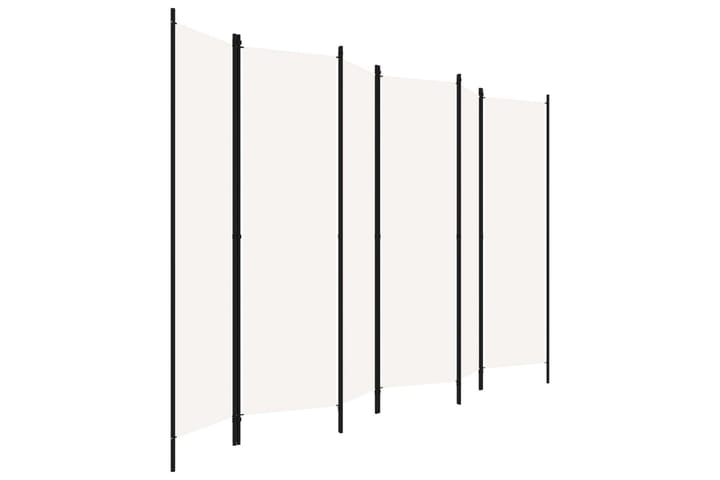 6-paneelinen tilanjakaja valkoinen 300x180 cm - Sisustustuotteet - Tilanjakaja & sermi