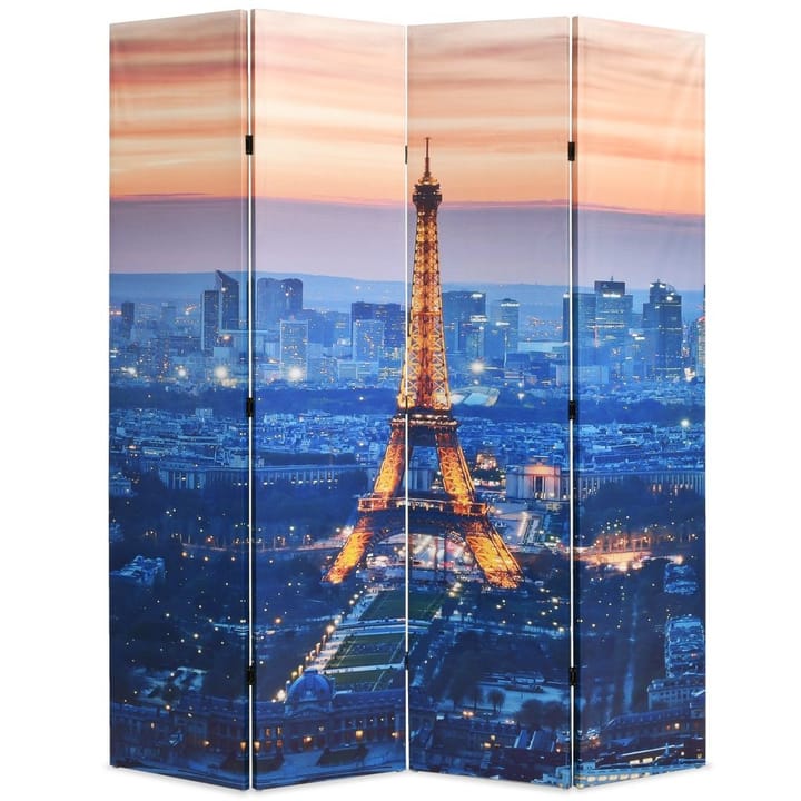 Kokoontaitettava tilanjakaja 160x170 cm Pariisin yömaisema - Monivärinen - Sisustustuotteet - Tilanjakajat & sermit