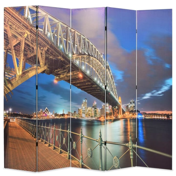 Taitettava huoneenjakaja 200x170 cm Sydney Harbour Bridge - Monivärinen - Sisustustuotteet - Tilanjakajat & sermit - Taittuva sermi