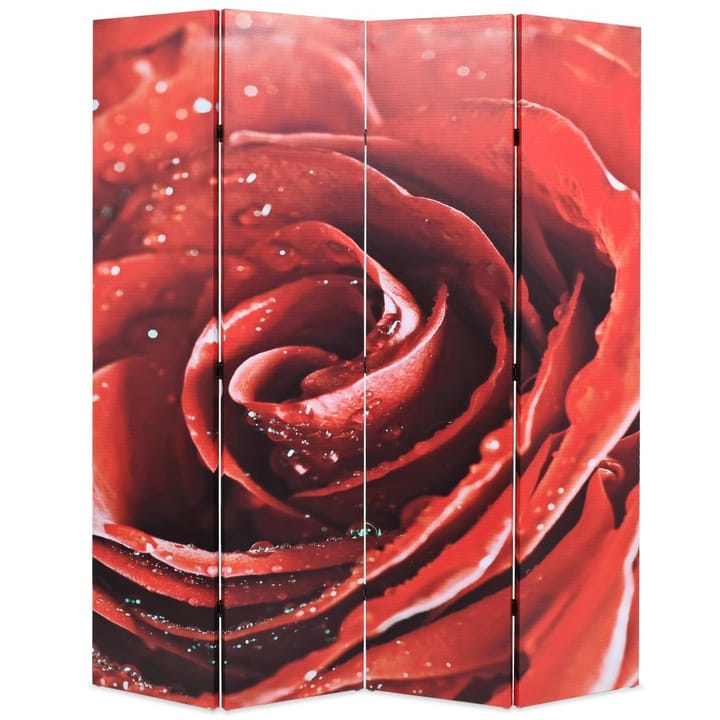 Taitettava tilanjakaja ruusu 160x170 cm punainen - Punainen - Sisustustuotteet - Tilanjakajat & sermit