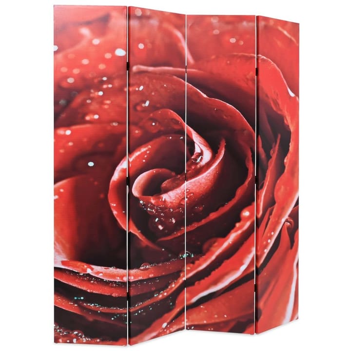 Taitettava tilanjakaja ruusu 160x170 cm punainen - Punainen - Sisustustuotteet - Tilanjakajat & sermit