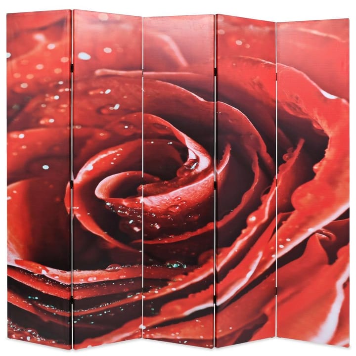 Taitettava tilanjakaja ruusu 200x170 cm punainen - Punainen - Sisustustuotteet - Tilanjakajat & sermit