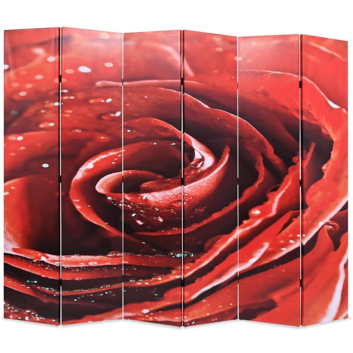 Taitettava tilanjakaja ruusu 228x170 cm punainen - Punainen - Sisustustuotteet - Tilanjakajat & sermit