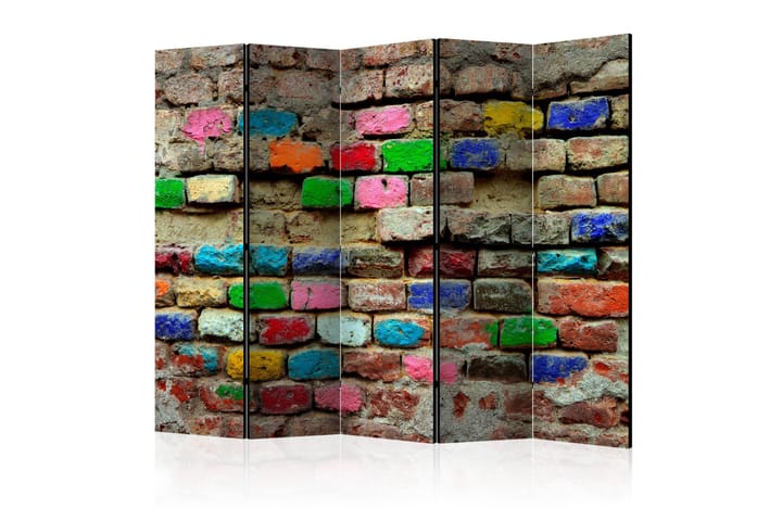 Tilanjakaja Colourful Bricks II 225x172 - Artgeist sp. z o. o. - Sisustustuotteet - Tilanjakajat & sermit