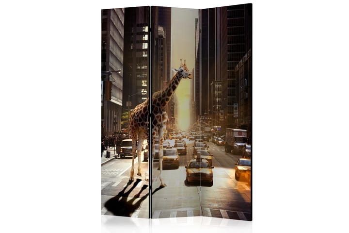 Tilanjakaja Giraffe in the Big City - Artgeist sp. z o. o. - Sisustustuotteet - Tilanjakajat & sermit