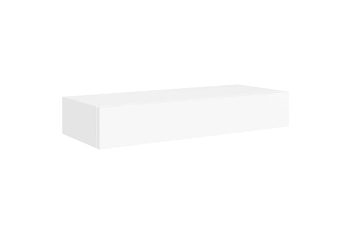 Seinälaatikkohylly valkoinen 60x23,5x10 cm MDF - Valkoinen - Säilytys - Hyllyt