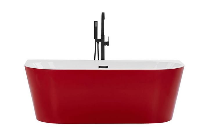 Kylpyamme 170 x 80 cm Punainen HARVEY - Punainen - Talo & remontointi - Keittiö & kylpyhuone - Kylpyhuone - Kylpyammeet - Vapaasti seisovat ammeet