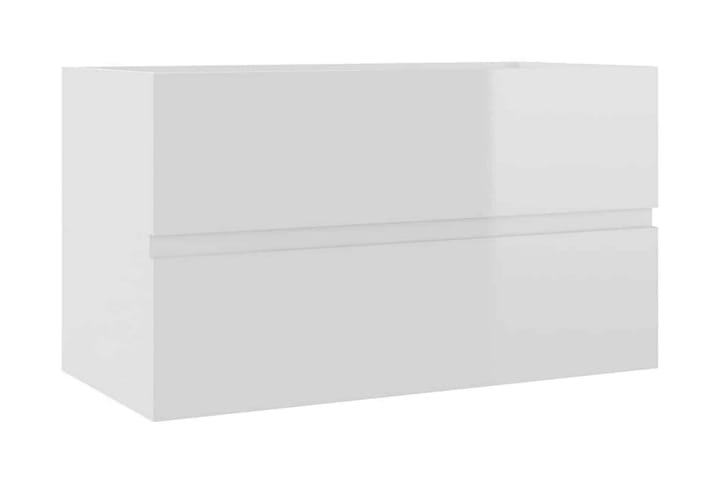 Allaskaappi korkeakiilto valkoinen 80x38,5x45 cm lastulevy - Säilytys - Kaappi - Säilytyskaappi