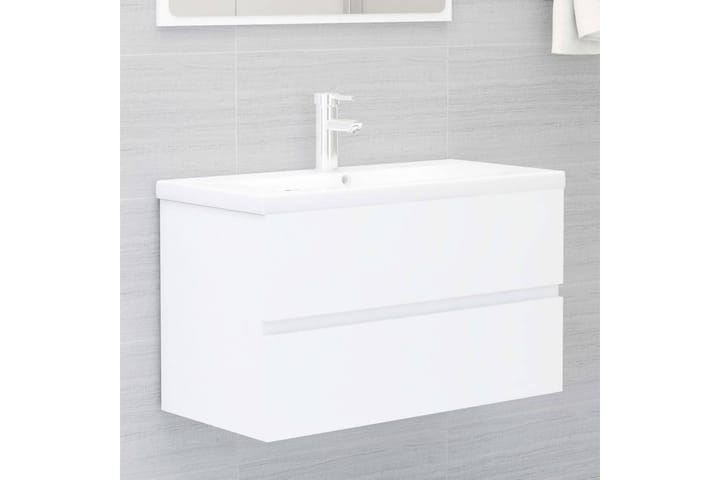 Allaskaappi valkoinen 80x38,5x45 cm lastulevy - Talo & remontointi - Keittiö & kylpyhuone - Kylpyhuone - Kylpyhuonekalusteet - Allaskaapit