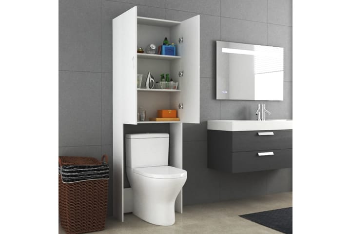 Pesukonekaappi valkoinen 64x25,5x190 cm - Talo & remontointi - Keittiö & kylpyhuone - Kylpyhuone - Kylpyhuonekalusteet - Kylpyhuonekaapit
