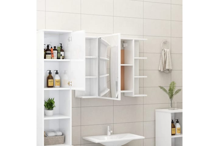 3-osainen kylpyhuonekalustesarja korkeakiilto valk. - Valkoinen - Talo & remontointi - Keittiö & kylpyhuone - Kylpyhuone - Kylpyhuonekalusteet - Kylpyhuonekalustepaketit