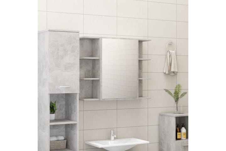 4-osainen kylpyhuonekalustesarja betoninharmaa lastulevy - Harmaa - Talo & remontointi - Keittiö & kylpyhuone - Kylpyhuone - Kylpyhuonekalusteet - Kylpyhuonekalustepaketit