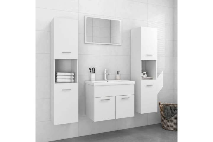 Kylpyhuoneen kalustesarja - Valkoinen - Talo & remontointi - Keittiö & kylpyhuone - Kylpyhuone - Kylpyhuonekalusteet - Kylpyhuonekalustepaketit
