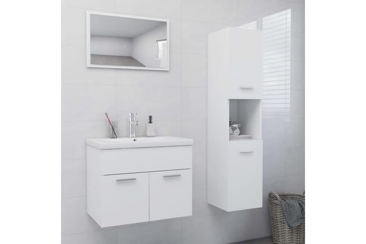 Kylpyhuoneen kalustesarja valkoinen lastulevy - Talo & remontointi - Keittiö & kylpyhuone - Kylpyhuone - Pesualtaat - Pesuallas