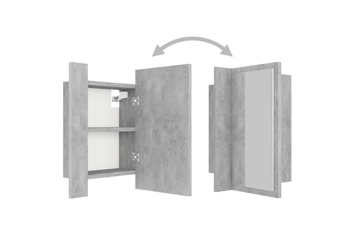 Kylpyhuoneen LED peilikaappi betoninharmaa 40x12x45 cm - Harmaa - Talo & remontointi - Keittiö & kylpyhuone - Kylpyhuone - Kylpyhuonekalusteet - Peilikaapit