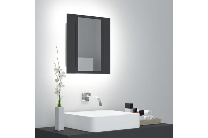 Kylpyhuoneen LED peilikaappi harmaa 40x12x45 cm - Harmaa - Talo & remontointi - Keittiö & kylpyhuone - Kylpyhuone - Kylpyhuonekalusteet - Peilikaapit