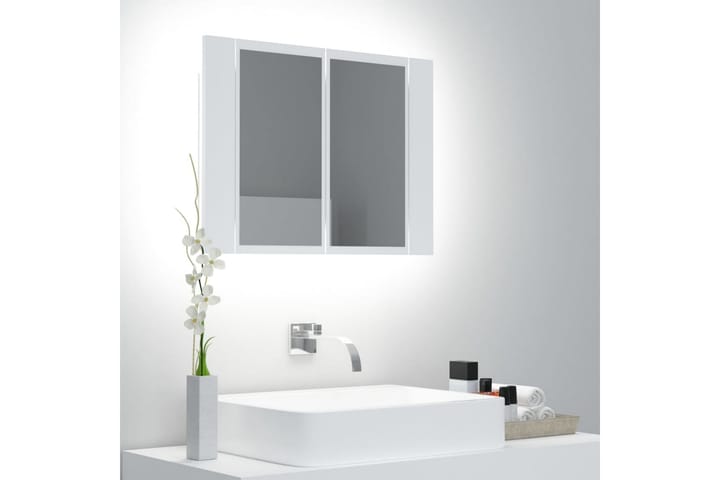Kylpyhuoneen LED peilikaappi valkoinen 60x12x45 cm - Valkoinen - Talo & remontointi - Keittiö & kylpyhuone - Kylpyhuone - Kylpyhuonekalusteet - Peilikaapit