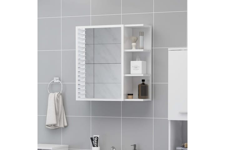 Kylpyhuoneen peilikaappi kk-valkoinen 62,5x20,5x64 cm - Valkoinen - Talo & remontointi - Keittiö & kylpyhuone - Kylpyhuone - Kylpyhuonekalusteet - Peilikaapit