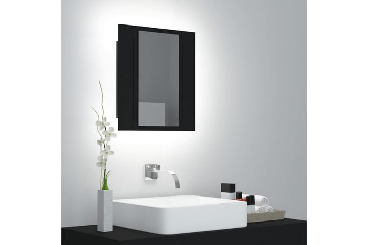 Kylpyhuoneen peilikaappi LED 40x12x45 cm - Musta - Talo & remontointi - Keittiö & kylpyhuone - Kylpyhuone - Kylpyhuonekalusteet - Peilikaapit