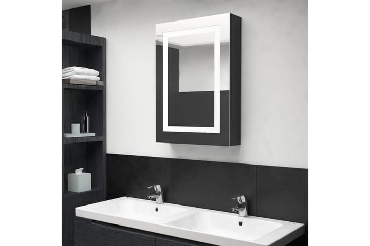 Kylpyhuoneen peilikaappi LED 50x13x70 cm - Kiiltävä Musta - Talo & remontointi - Keittiö & kylpyhuone - Kylpyhuone - Kylpyhuonekalusteet - Peilikaapit