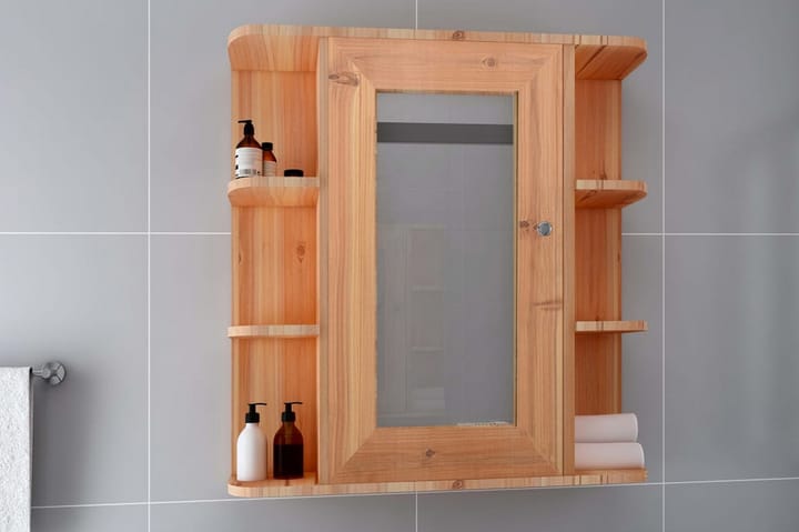 Kylpyhuoneen peilikaappi tammi 66x17x63 cm MDF - Ruskea - Talo & remontointi - Keittiö & kylpyhuone - Kylpyhuone - Kylpyhuonekalusteet - Peilikaapit