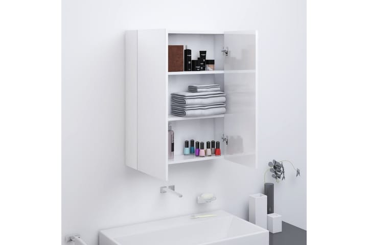 LED kylpyhuoneen peilikaappi 60x15x75 cm - Valkoinen - Talo & remontointi - Keittiö & kylpyhuone - Kylpyhuone - Kylpyhuonekalusteet - Peilikaapit