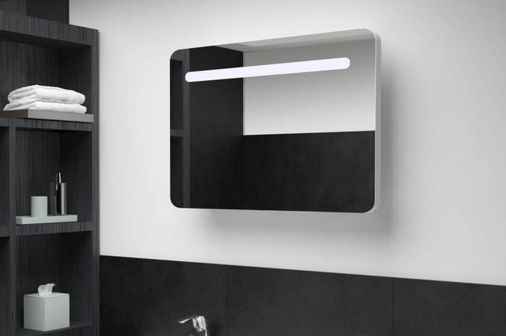 LED kylpyhuoneen peilikaappi 80x11x55 cm - Valkoinen - Talo & remontointi - Keittiö & kylpyhuone - Kylpyhuone - Kylpyhuonekalusteet - Peilikaapit