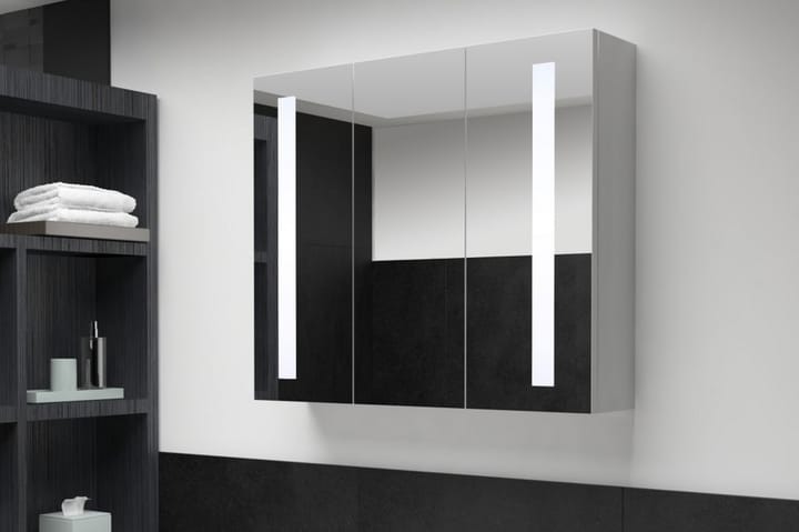 LED kylpyhuoneen peilikaappi 89x14x62 cm - Valkoinen - Talo & remontointi - Keittiö & kylpyhuone - Kylpyhuone - Kylpyhuonekalusteet - Peilikaapit