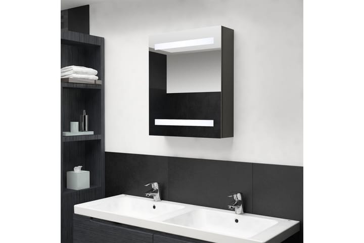 LED kylpyhuoneen peilikaappi antrasiitti 50x14x60 cm - Antrasiitti - Talo & remontointi - Keittiö & kylpyhuone - Kylpyhuone - Kylpyhuonekalusteet - Peilikaapit