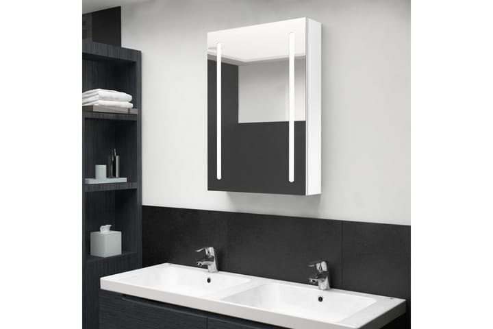 LED kylpyhuoneen peilikaappi kiiltävä valkoinen 50x13x70 cm - Sisustustuotteet - Peilit