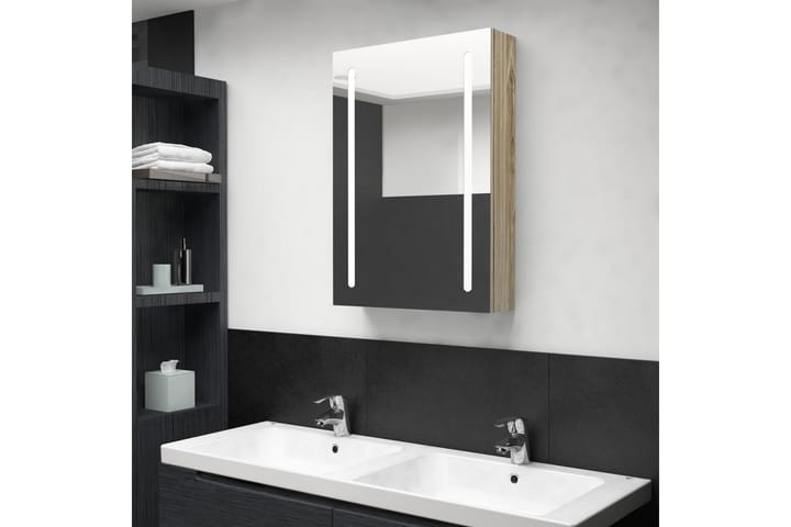 LED kylpyhuoneen peilikaappi tammi 50x13x70 cm - Talo & remontointi - Keittiö & kylpyhuone - Kylpyhuone - Kylpyhuonekalusteet - Peilikaapit