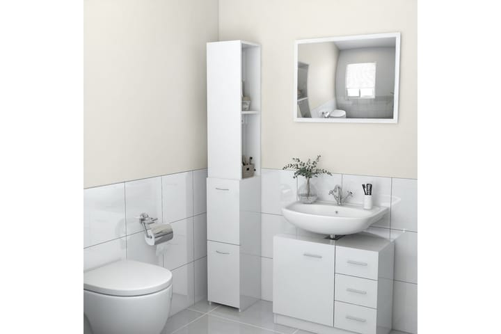Kylpyhuonekaappi korkeakiilto 25x25x170 cm - Talo & remontointi - Keittiö & kylpyhuone - Kylpyhuone - Kylpyhuonekalusteet - Kylpyhuonekaapit