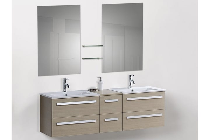 Kylpyhuonekaappi Madrid 45x150 cm - Puu/Luonnonväri - Talo & remontointi - Keittiö & kylpyhuone - Kylpyhuone - Kylpyhuonekalusteet - Kylpyhuonekaapit