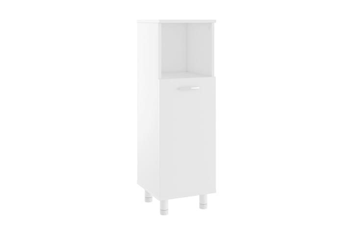 Kylpyhuonekaappi valkoinen 30x30x95 cm lastulevy - Valkoinen - Sisustustuotteet - Peilit
