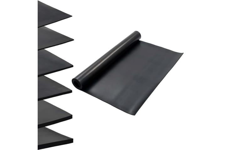 Lattiamatto liukumaton kumi 1,2x2 m 6mm sileä - Musta - Kodintekstiilit - Matot - Lattiasuojat