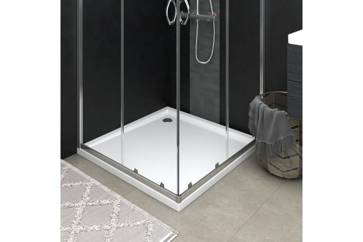 Suihkualusta neliö ABS valkoinen 80x80 cm - Valkoinen - Talo & remontointi - Keittiö & kylpyhuone - Kylpyhuone - Suihkutarvikkeet - Suihkuallas