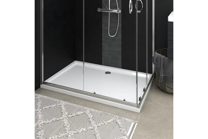 Suihkualusta suorakaide ABS valkoinen 80x120 cm - Talo & remontointi - Keittiö & kylpyhuone - Kylpyhuone - Suihkutarvikkeet - Suihkuallas