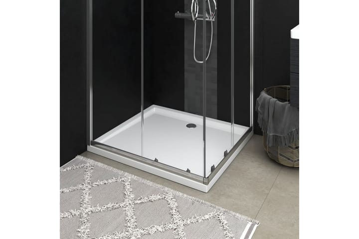 Suihkualusta suorakaide ABS valkoinen 80x90 cm - Valkoinen - Talo & remontointi - Keittiö & kylpyhuone - Kylpyhuone - Kylpyhuonetarvikkeet