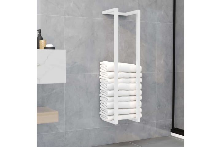 Pyyheteline valkoinen 25x20x95 cm teräs - Valkoinen - Talo & remontointi - Keittiö & kylpyhuone - Kylpyhuone - Kylpyhuonetarvikkeet - Pyyhetikkaat