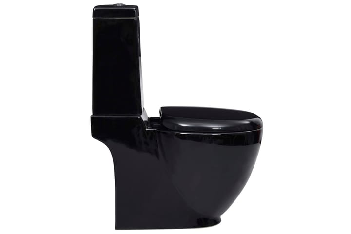 Keraaminen WC-istuin pyöreä alapuolinen veden virtaus musta - Musta - Talo & remontointi - Keittiö & kylpyhuone - Kylpyhuone - Kylpyhuonetarvikkeet - Wc-istuimen kannet