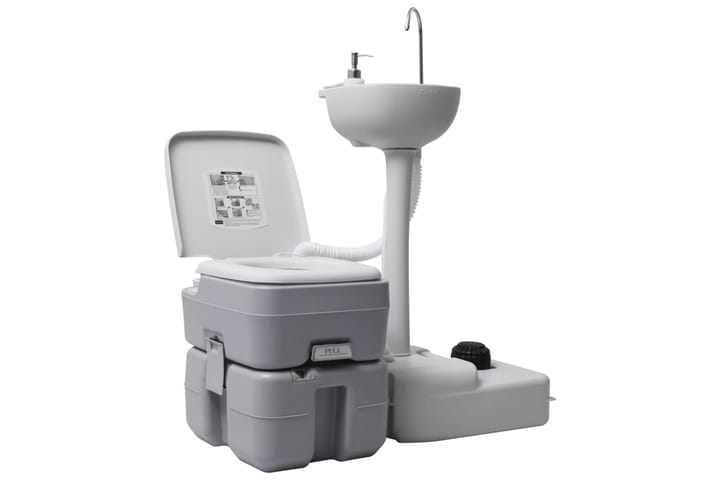Kannettava retkeily-WC ja käsinpesuallas harmaa - Talo & remontointi - Keittiö & kylpyhuone - Kylpyhuone - Pesualtaat - Pesuallas