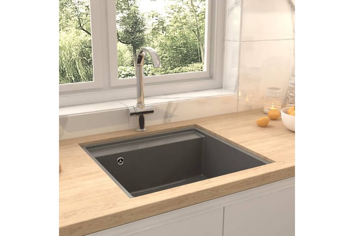 Keittiön tiskiallas ylivuotoreiällä harmaa graniitti - Talo & remontointi - Keittiö & kylpyhuone - Kylpyhuone - Pesualtaat - Pesuallas